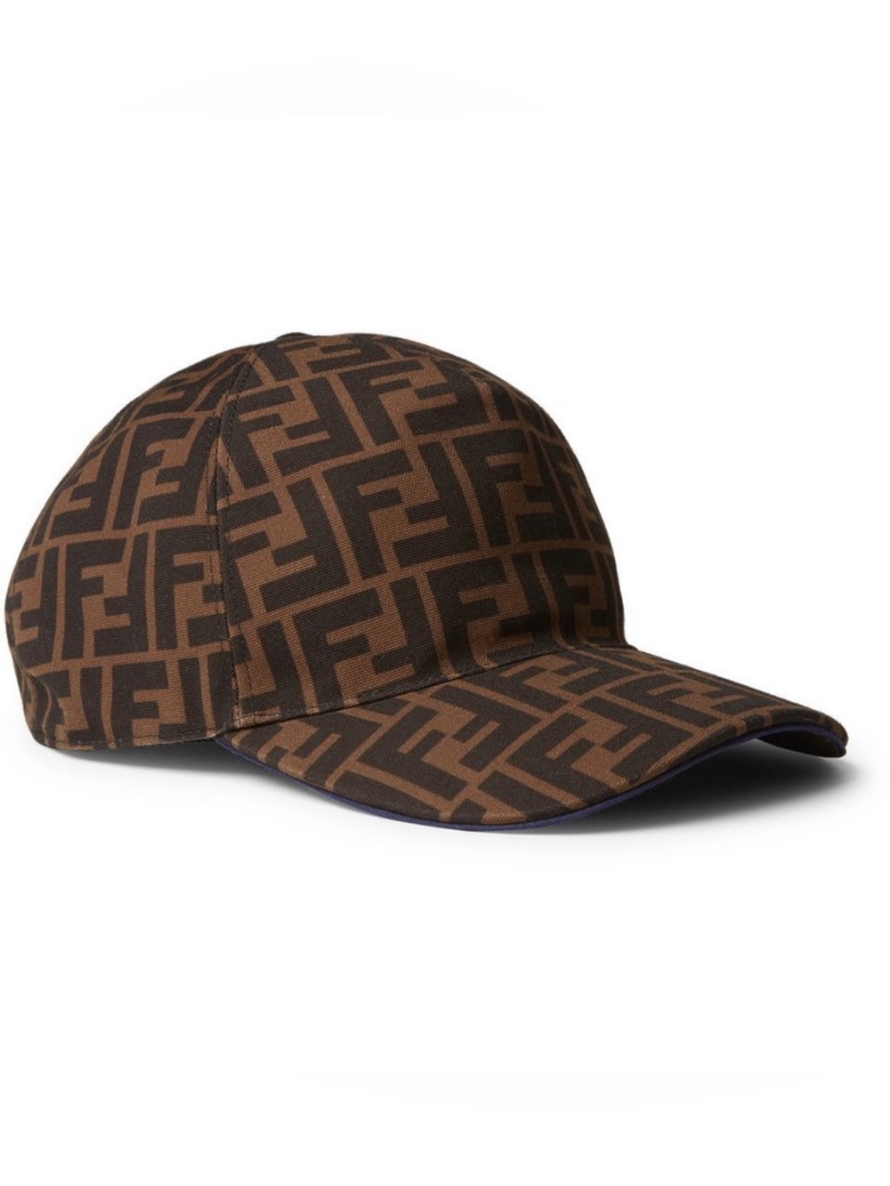 Fendi Brown & Black FF Logo Baseball Cap